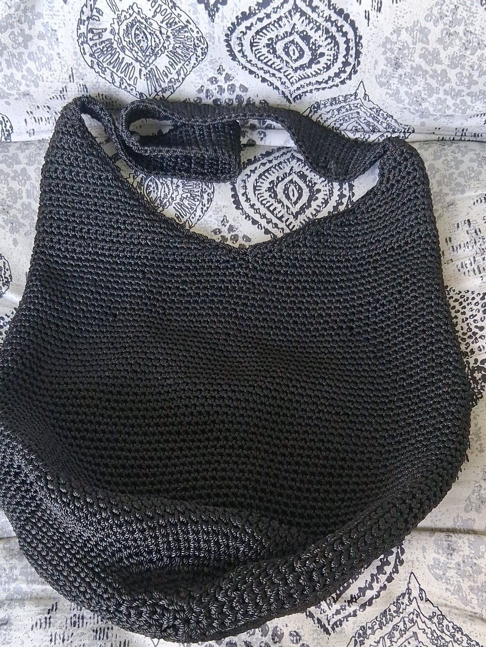 The Sak Hand-Knit Black Shoulder Bag